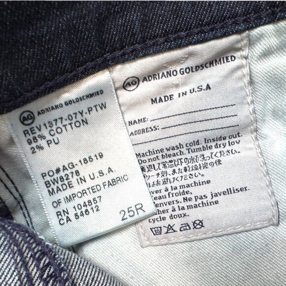 AG Adriano Goldschmied Anthropologie Stevie Ankle Slim Straight Patchwork Jeans - Picture 6 of 9